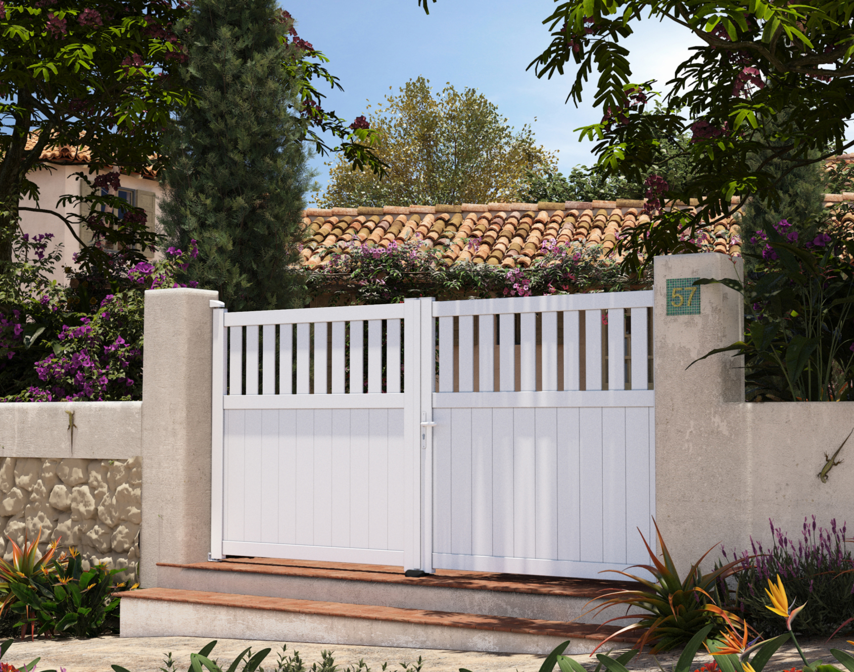 Puerta batiente de aluminio Pecko - Kostum