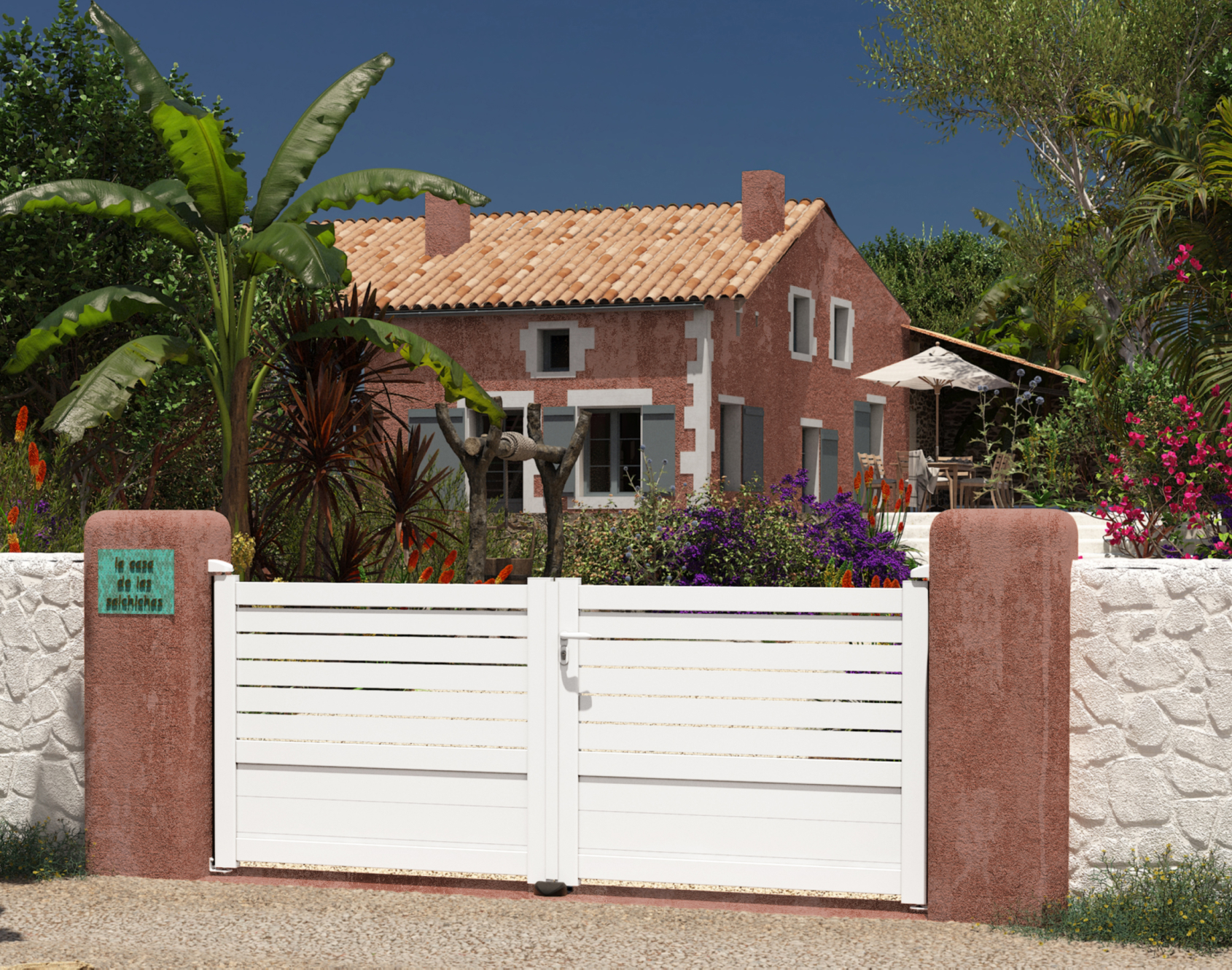 Puerta corredera / deslizante de aluminio Quipo - Kostum