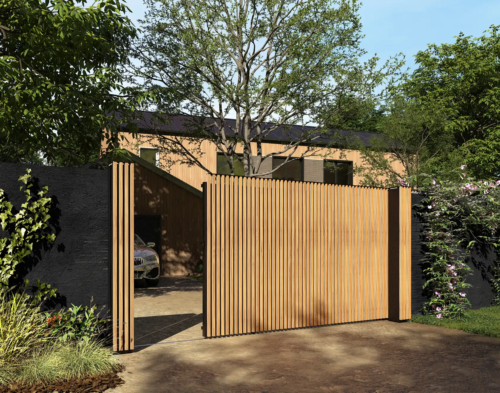 Portail coulissant aluminium Abel - Kostum