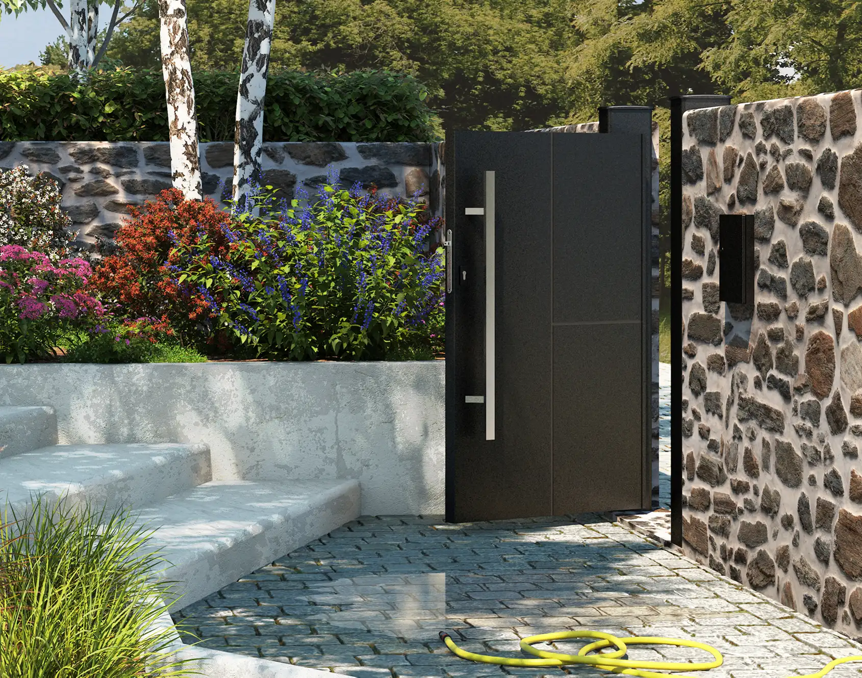 Portillon plein aluminium Esus - Kostum